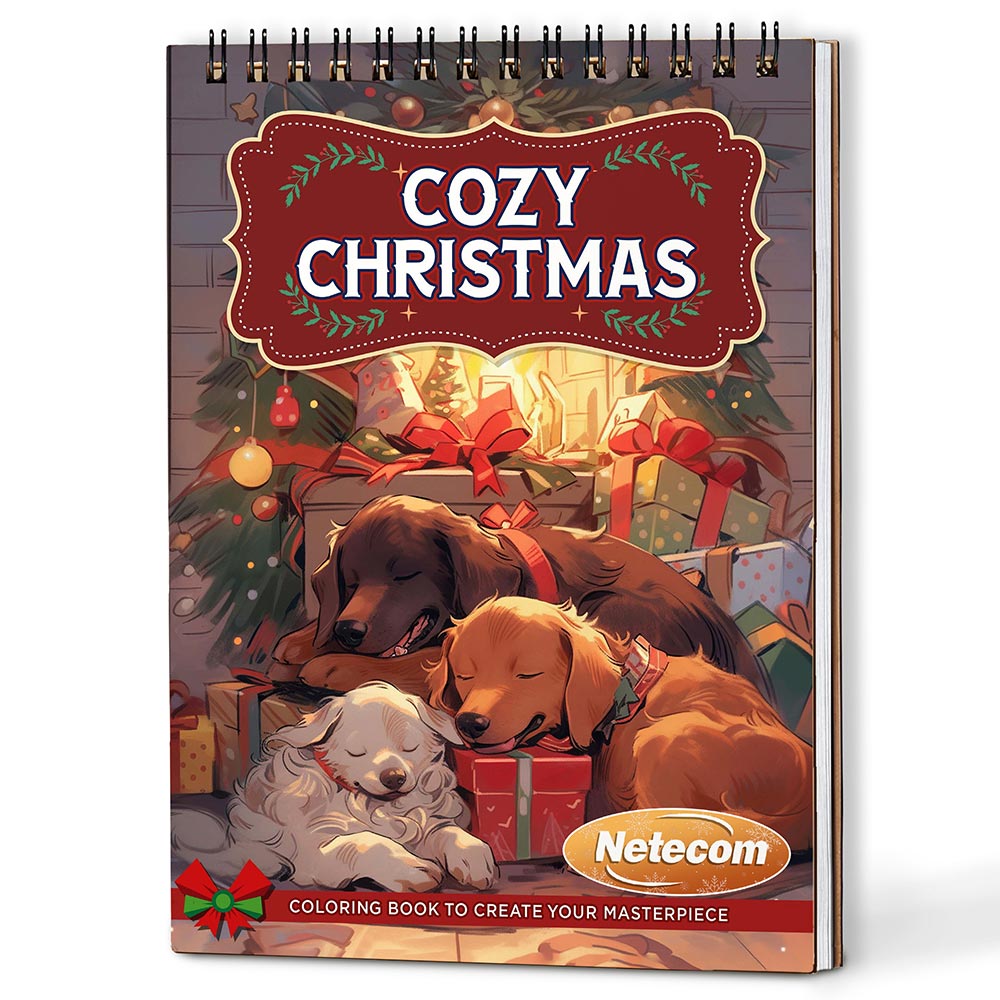Netecom Cozy Christmas Coloring Book For Adults