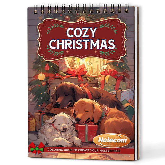 Netecom Cozy Christmas Coloring Book For Adults