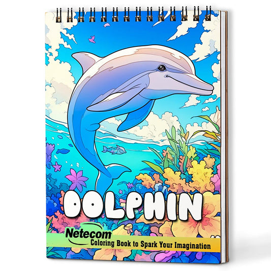 Netecom Dolphin Coloring Book For Adults