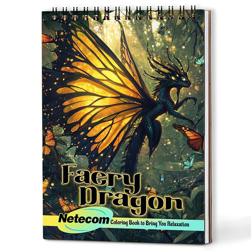 Netecom Faery Dragon Coloring Book For Adults