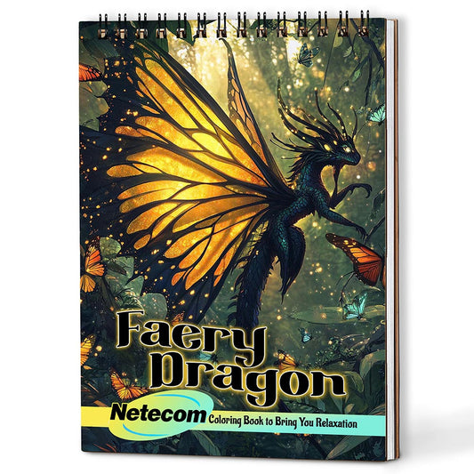 Netecom Faery Dragon Coloring Book For Adults