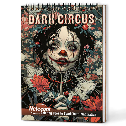 Netecom Dark Circus Coloring Book For Adults