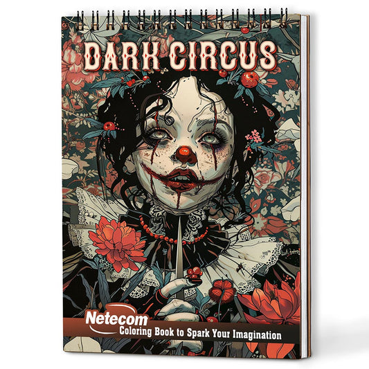 Netecom Dark Circus Coloring Book For Adults