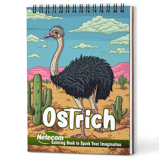 Netecom Ostrich Coloring Book For Adults