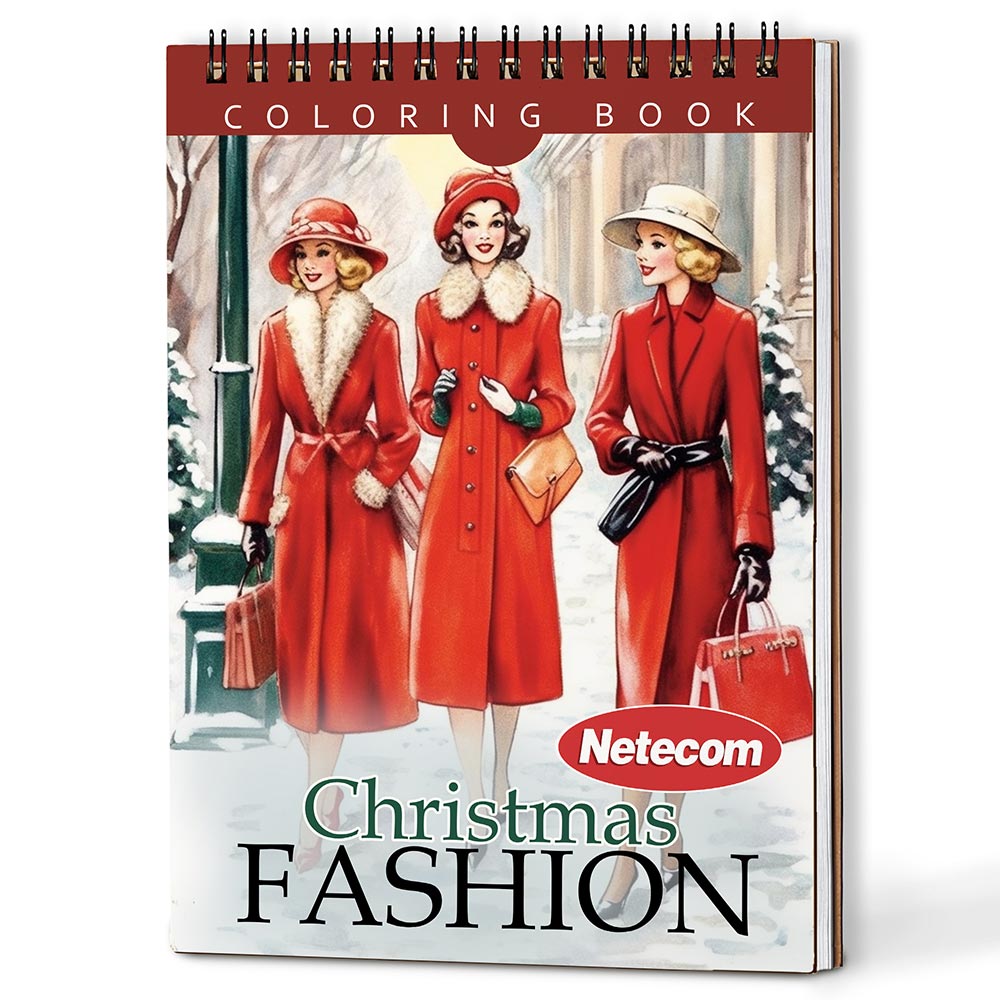 Netecom Christmas Fashion Coloring Book For Adults