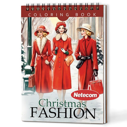 Netecom Christmas Fashion Coloring Book For Adults