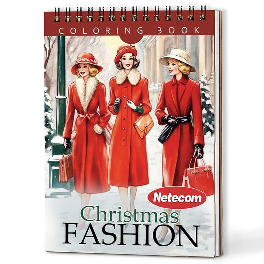 Netecom Christmas Fashion Coloring Book For Adults