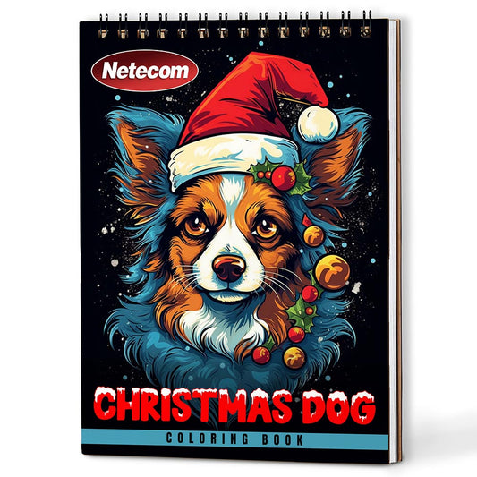 Netecom Christmas Dog Coloring Book For Adults