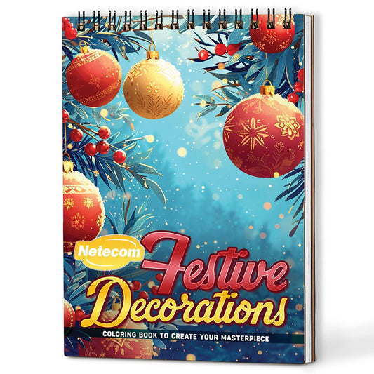 Netecom Festive Decorations Coloring Book For Adults