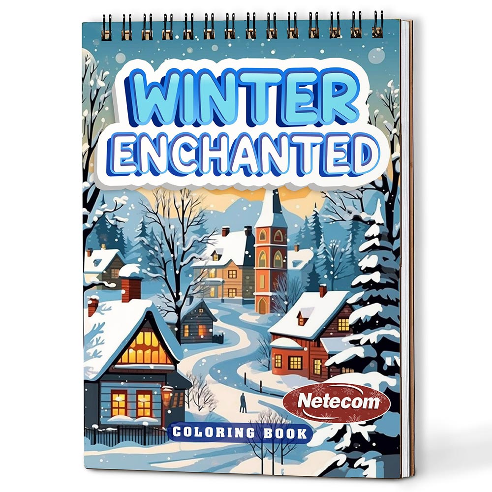 Netecom Winter Enchanted Coloring Book For Adults