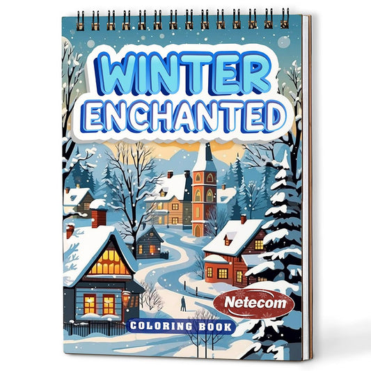 Netecom Winter Enchanted Coloring Book For Adults