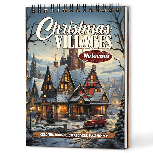 Netecom Vintage Christmas Coloring Book For Adults
