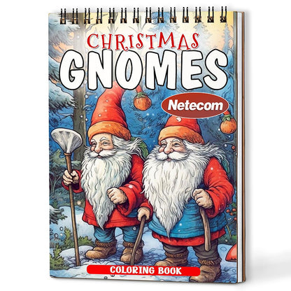 Netecom Christmas Gnomes Coloring Book For Adults