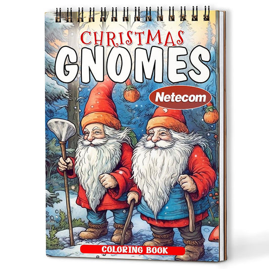 Netecom Christmas Gnomes Coloring Book For Adults