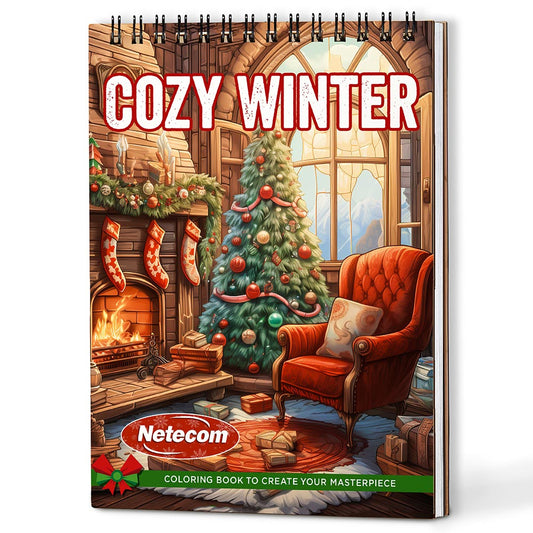 Netecom Cozy Winter Coloring Book For Adults