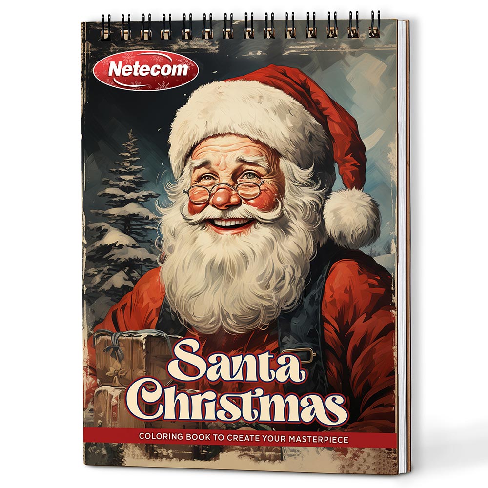 Netecom Santa Christmas Coloring Book For Adults