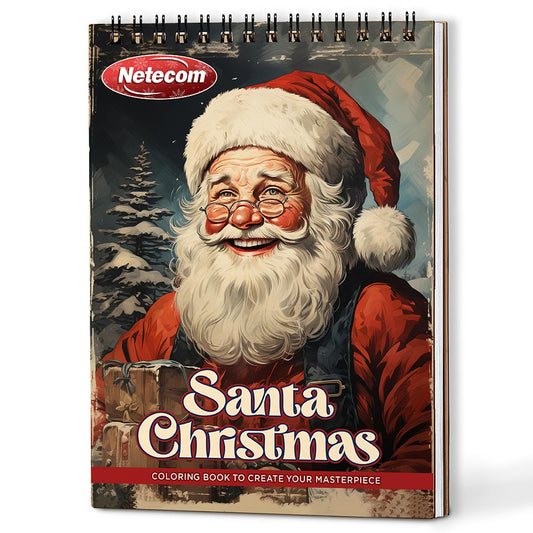 Netecom Santa Christmas Coloring Book For Adults