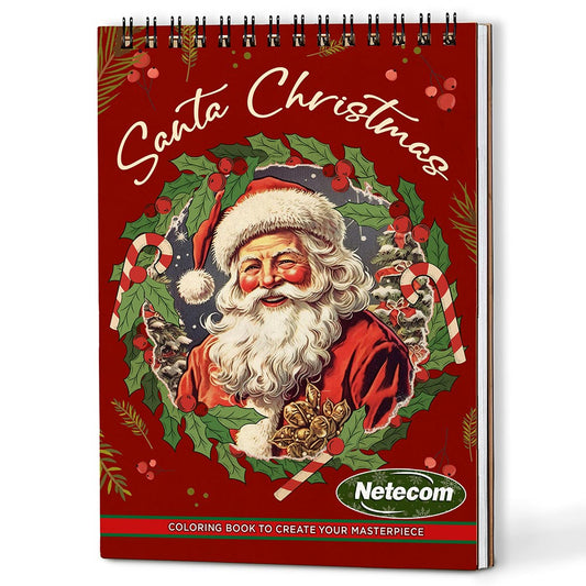 Netecom Santa Christmas Coloring Book For Adults
