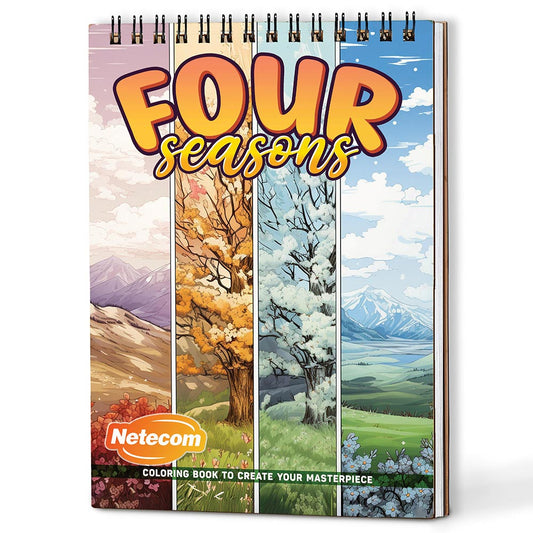 Netecom Four Seasons Coloring Book For Adults