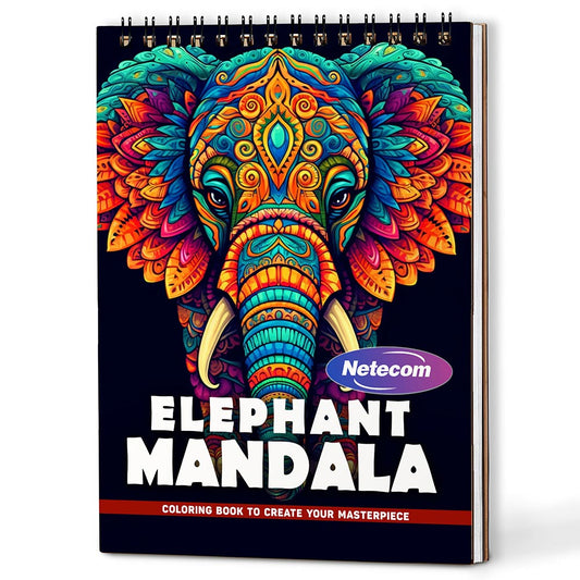 Elephant Mandala Coloring Book For Adults