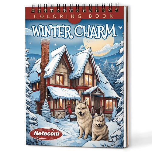 Netecom Winter Charm Coloring Book For Adults
