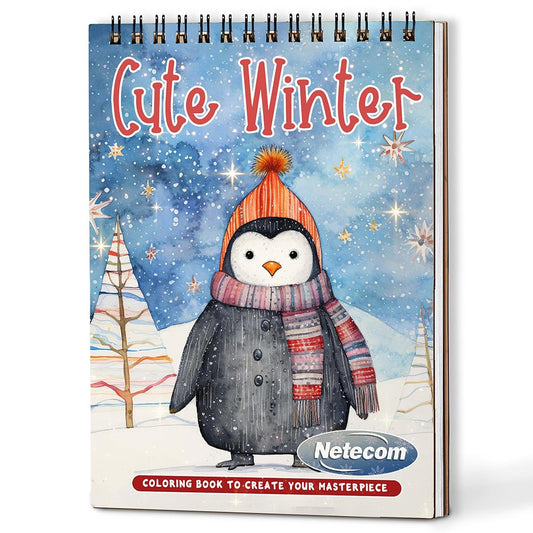 Netecom Cute Winter Coloring Book For Adults