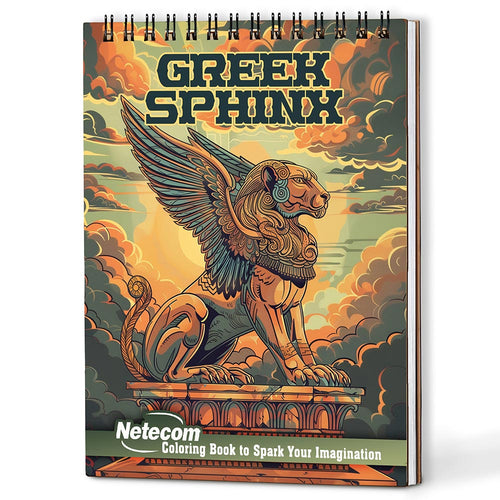 Netecom Greek Sphinx Coloring Book For Adults