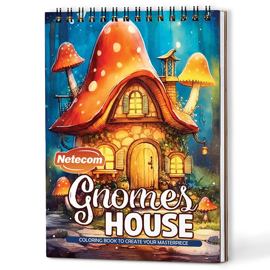 Netecom Gnomes House Coloring Book For Adults