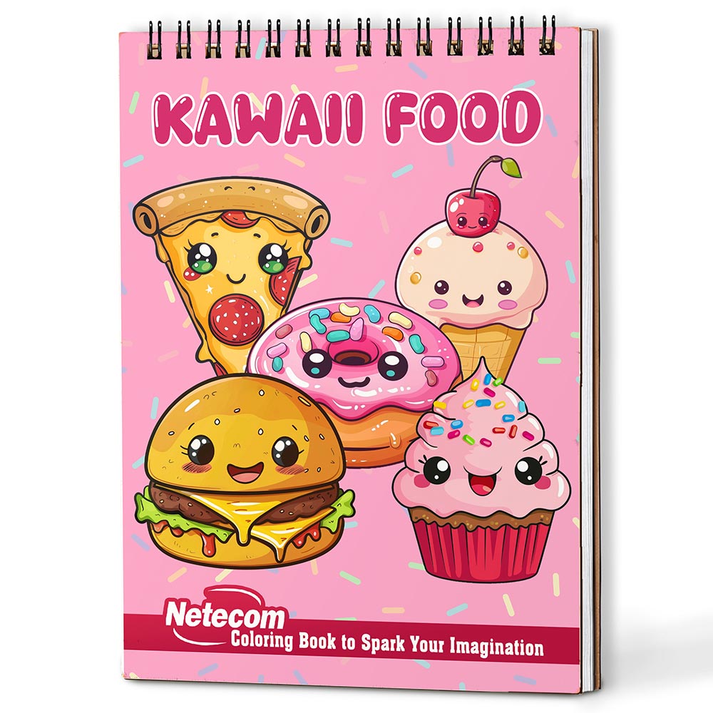 Netecom Kawaii Food Coloring Book For Adults