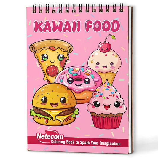 Netecom Kawaii Food Coloring Book For Adults