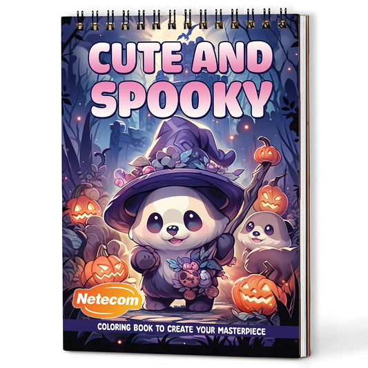 Netecom Cute and Spooky Coloring Book For Adults