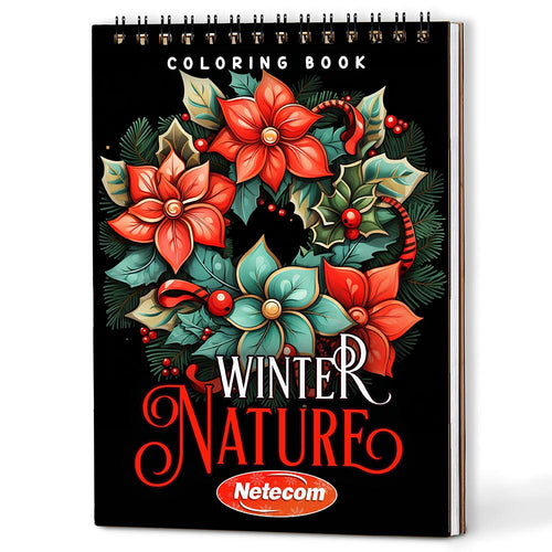 Netecom Winter Nature Coloring Book For Adults