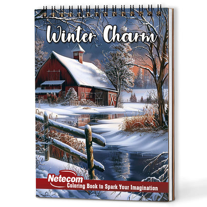 Netecom Winter Charm Coloring Book For Adults