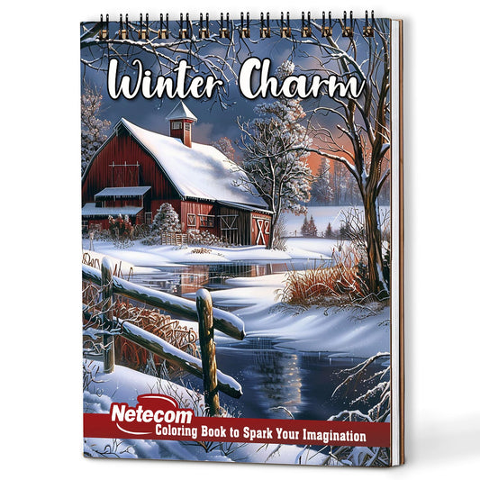 Netecom Winter Charm Coloring Book For Adults