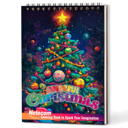 Netecom Colorful Christmas Coloring Book For Adults
