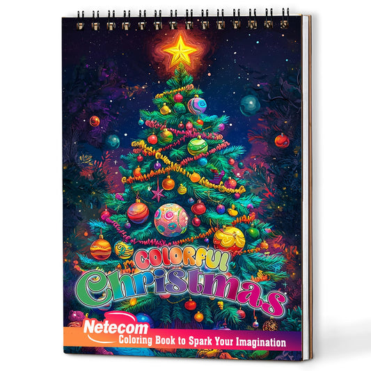 Netecom Colorful Christmas Coloring Book For Adults