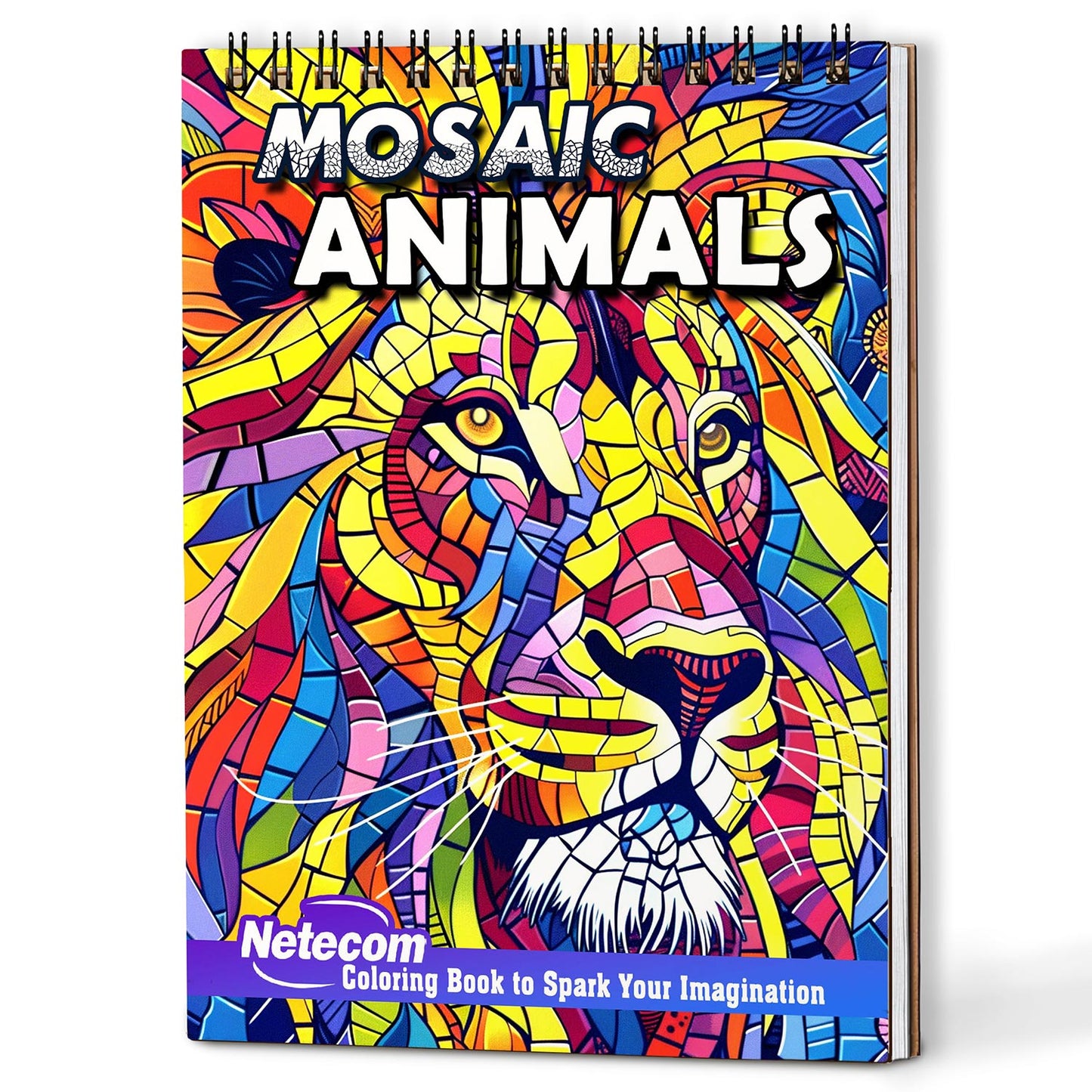 Netecom Mosaic Animals Coloring Book For Adults