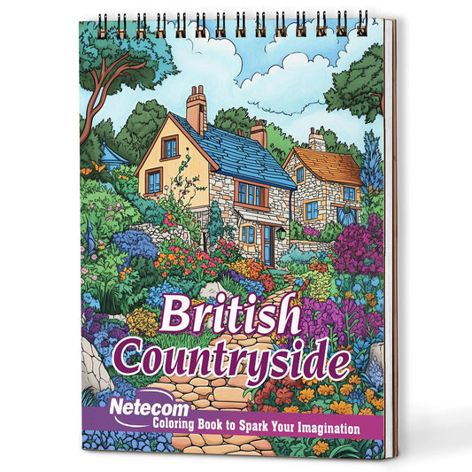 Netecom British Countryside Coloring Book For Adults