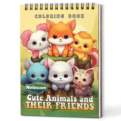 Netecom Cute Animals and Their Friends Coloring Book For Adults