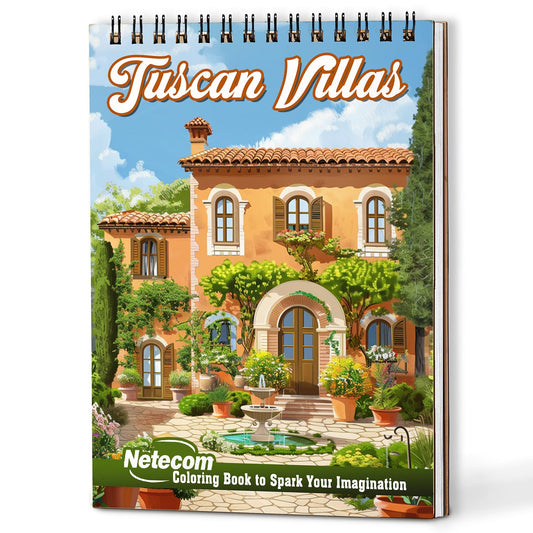 Netecom Tuscan Villas Coloring Book For Adults