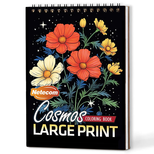 Netecom Large Print Cosmos Coloring Book For Adults