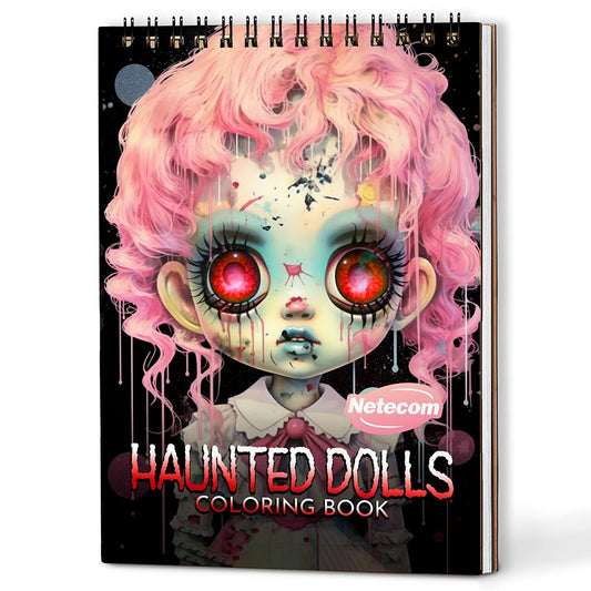 Netecom Haunted Dolls Coloring Book For Adults