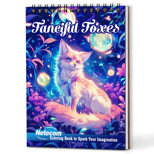 Netecom Fanciful Foxes Coloring Book For Adults