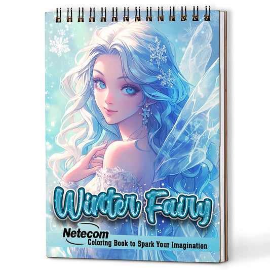Netecom Winter Fairy Coloring Book For Adults