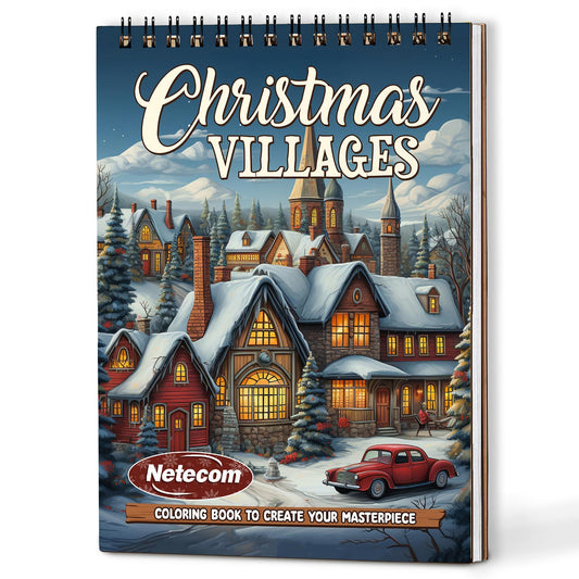 Netecom Vintage Christmas Coloring Book For Adults