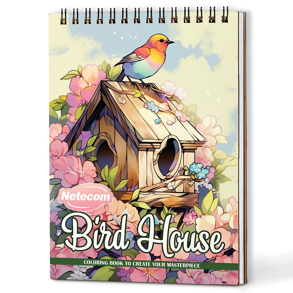 Netecom Birdhouse Coloring Book For Adults