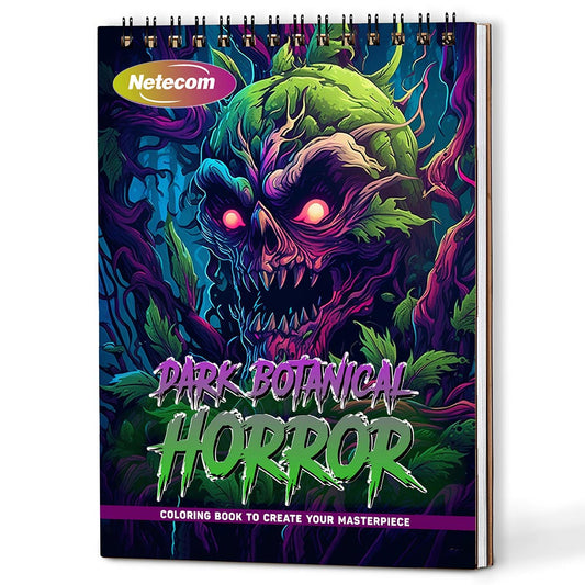 Netecom Dark Botanical Horror Coloring Book For Adults