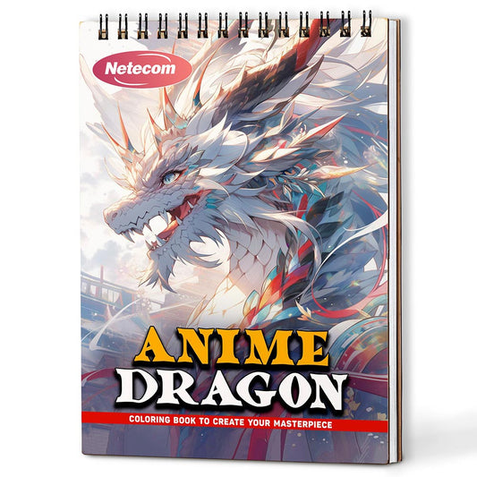 Netecom Anime Dragon Coloring Book For Adults