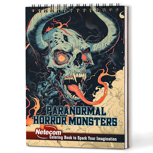 Netecom Paranormal Horror Monsters Coloring Book For Adults