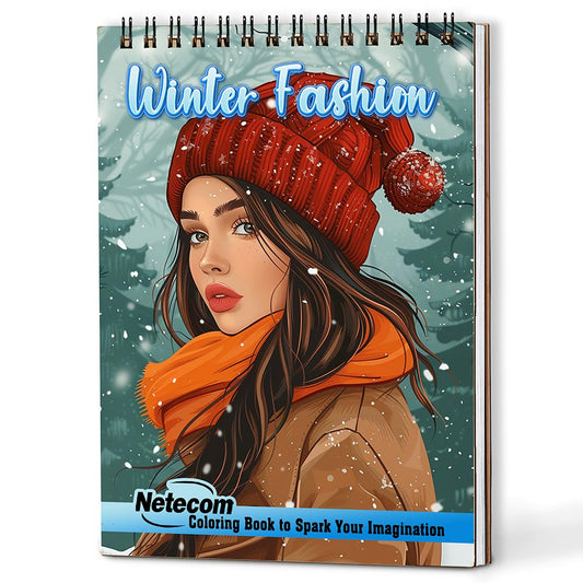 Netecom Winter Fashion Coloring Book For Adults